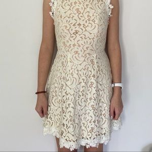 Off-white lace dress